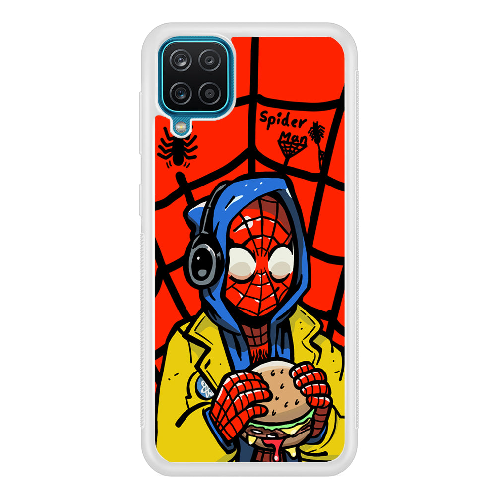 Spiderman Lunch with Burger Samsung Galaxy A12 Case