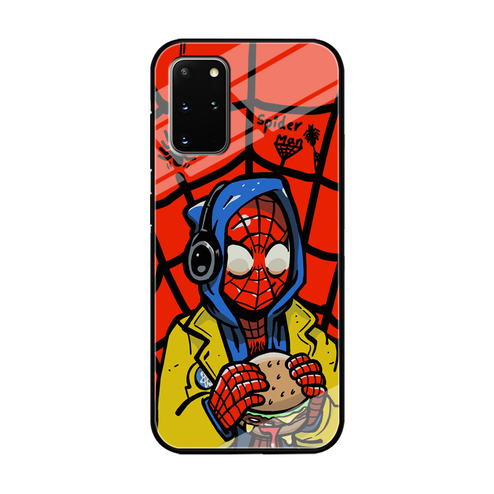 Spiderman Lunch with Burger Samsung Galaxy S20 Plus Case