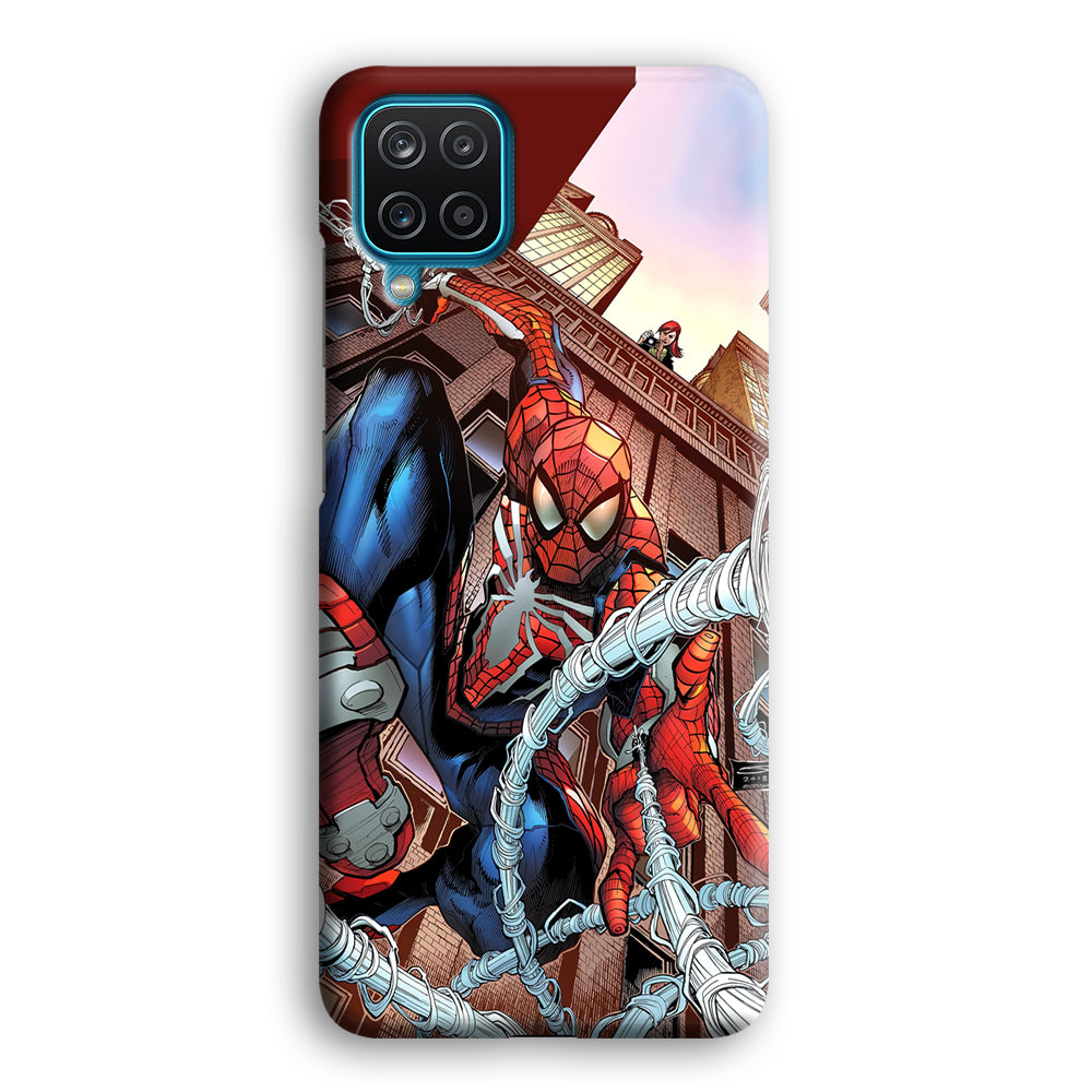 Spiderman Rooftop Photo Samsung Galaxy A12 Case