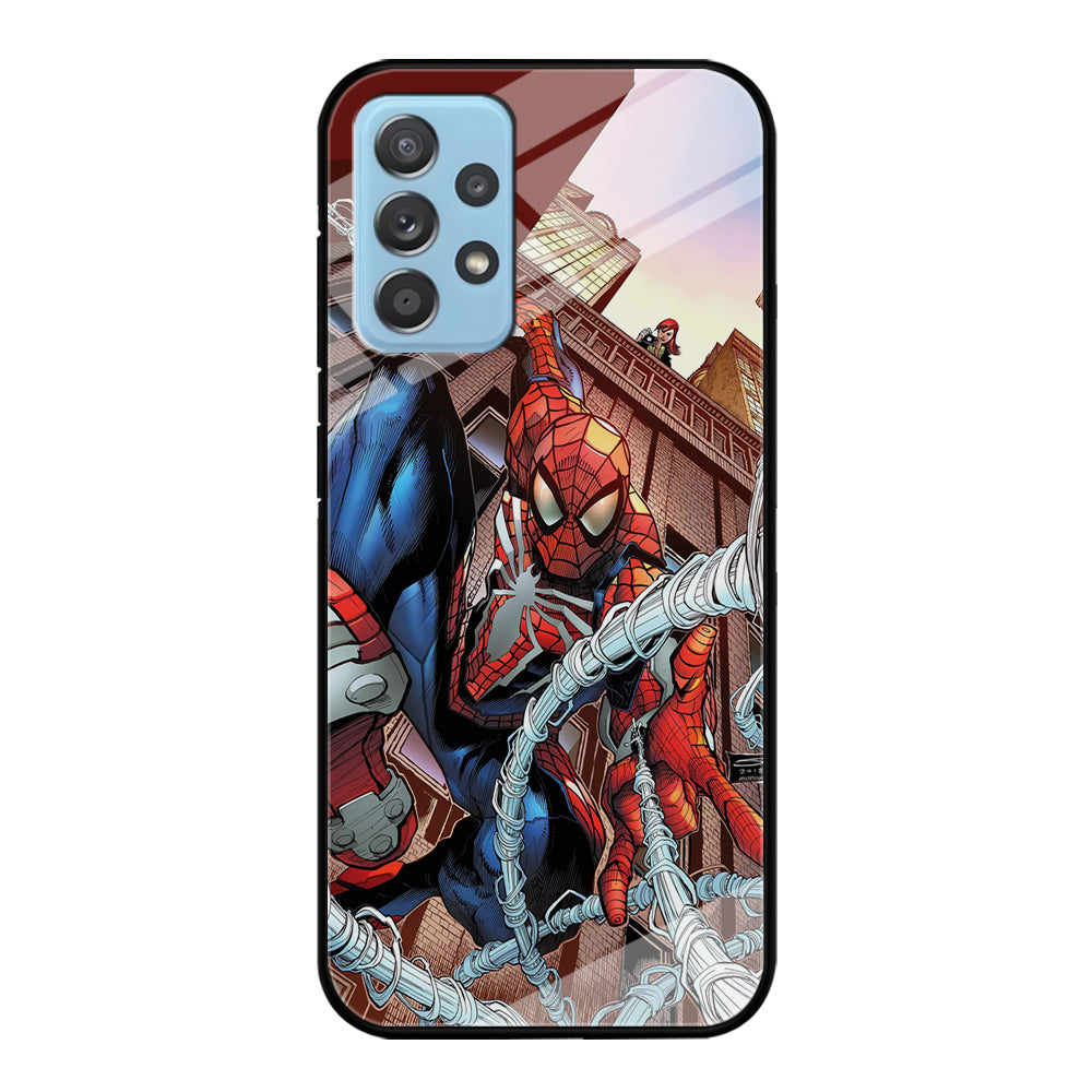 Spiderman Rooftop Photo Samsung Galaxy A52 Case