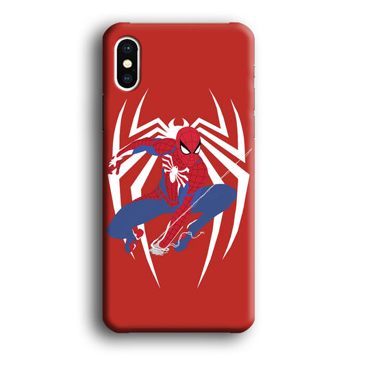 Spiderman Net Hanging iPhone Xs Max 3D Case