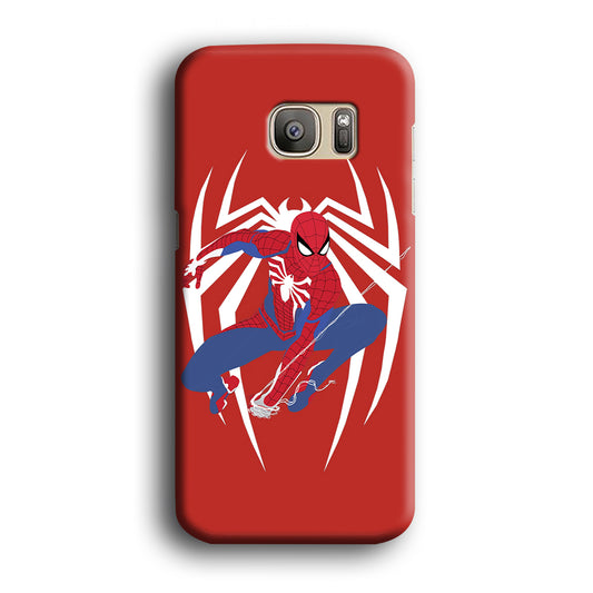 Spiderman Net Hanging Samsung Galaxy S7 Edge 3D Case