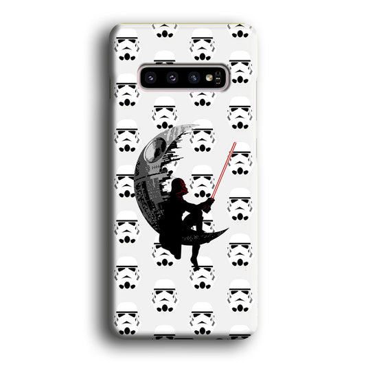 Starwars Darth Vader and City in The Moon Samsung Galaxy S10E 3D Case