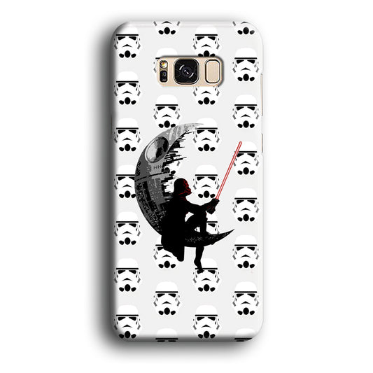 Starwars Darth Vader and City in The Moon Samsung Galaxy S8 3D Case
