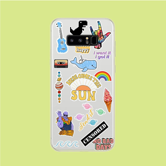 Sticker Habbit 007 Samsung Galaxy Note 8 Clear Case
