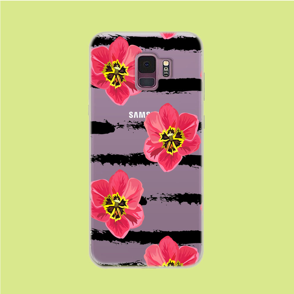 Strip Floral Solely Samsung Galaxy S9 Clear Case