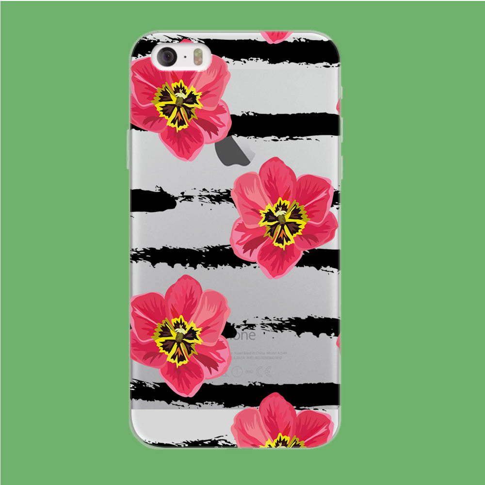 Strip Floral Solely iPhone 5 | 5s Clear Case