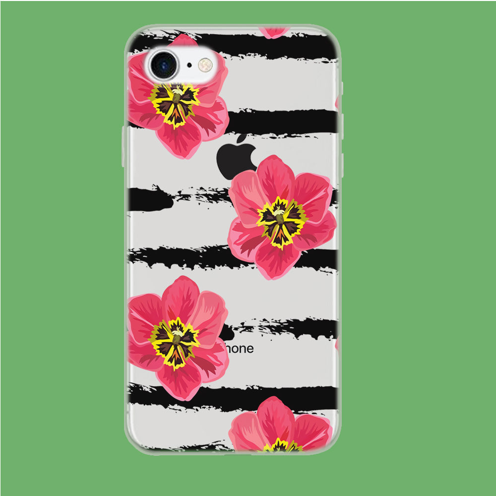 Strip Floral Solely iPhone 7 Clear Case