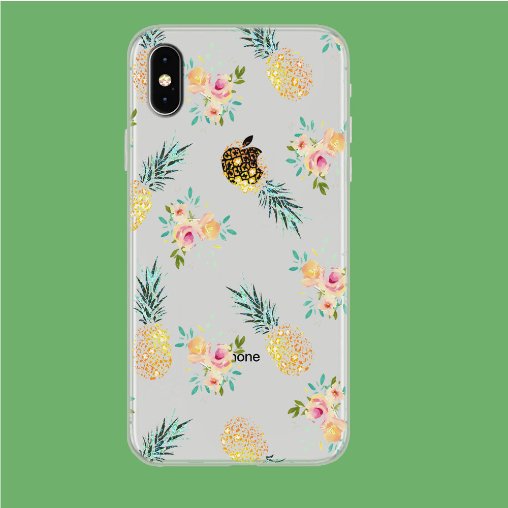 Summer Fresh Pineapple iPhone Xs Max Clear Case