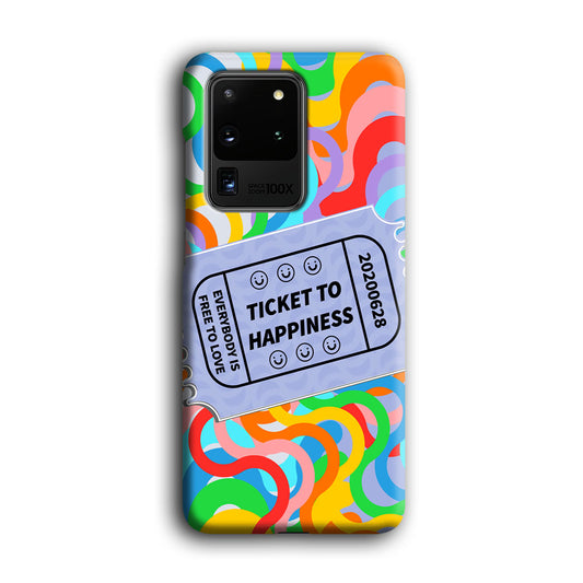 Ticket to Happiness Samsung Galaxy S20 Ultra 3D Case