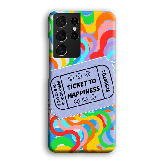 Ticket to Happiness Samsung Galaxy S21 Ultra 3D Case