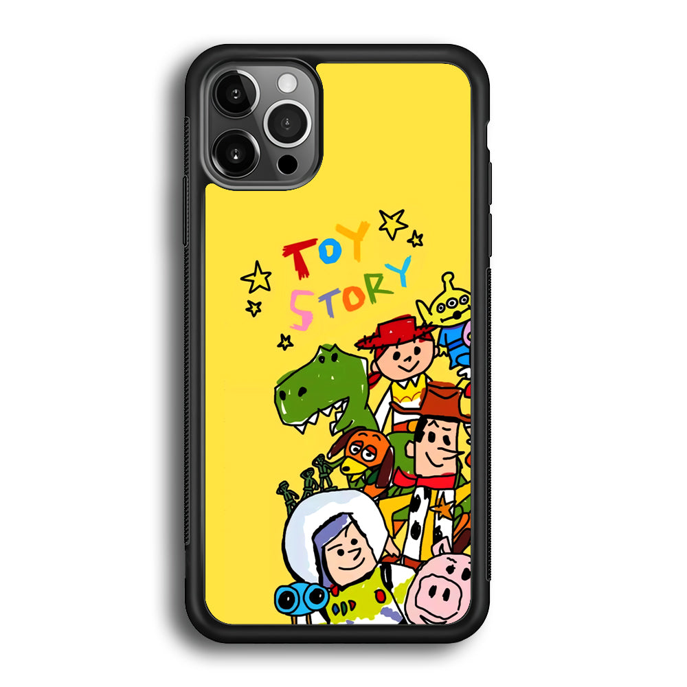 Toy Story Crayon Drawing iPhone 12 Pro Case