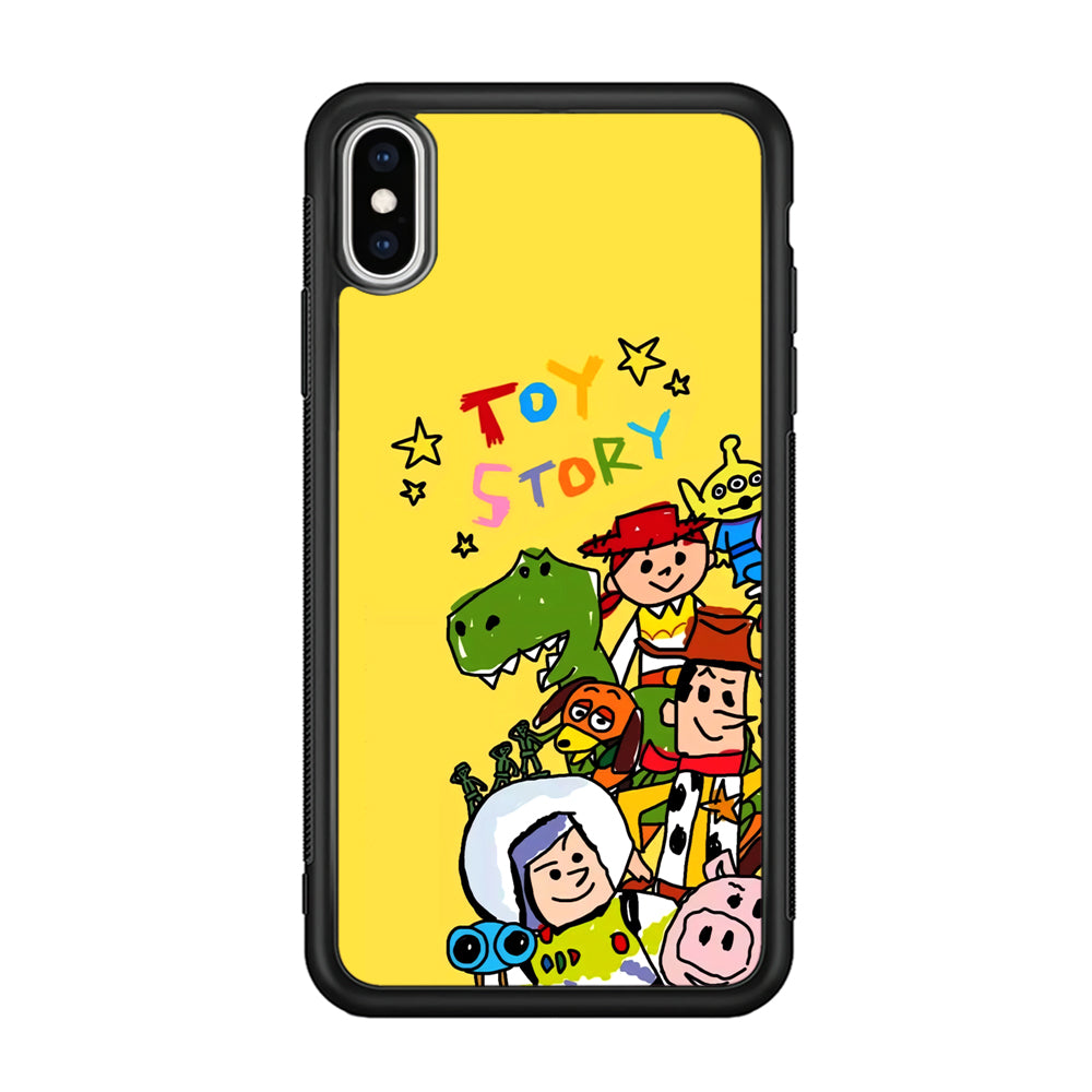 Toy Story Crayon Drawing iPhone Xs Max Case