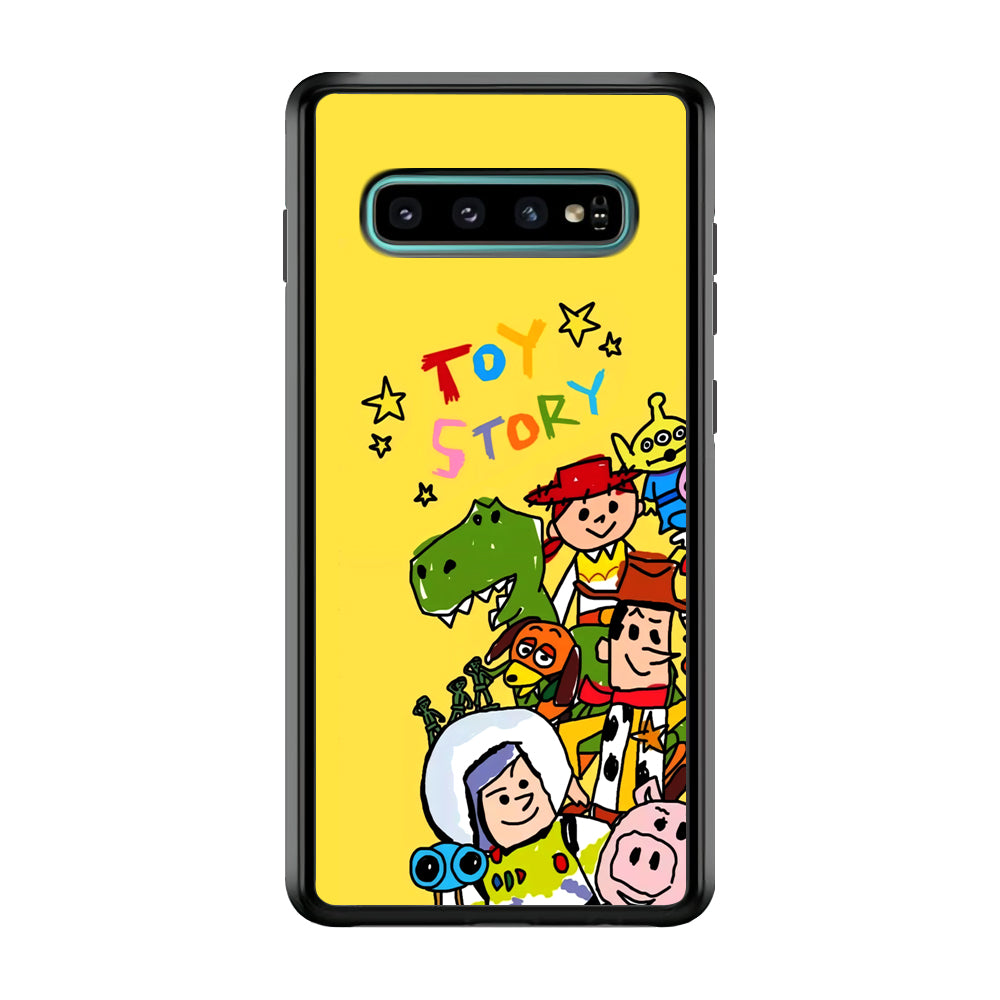 Toy Story Crayon Drawing Samsung Galaxy S10 Plus Case
