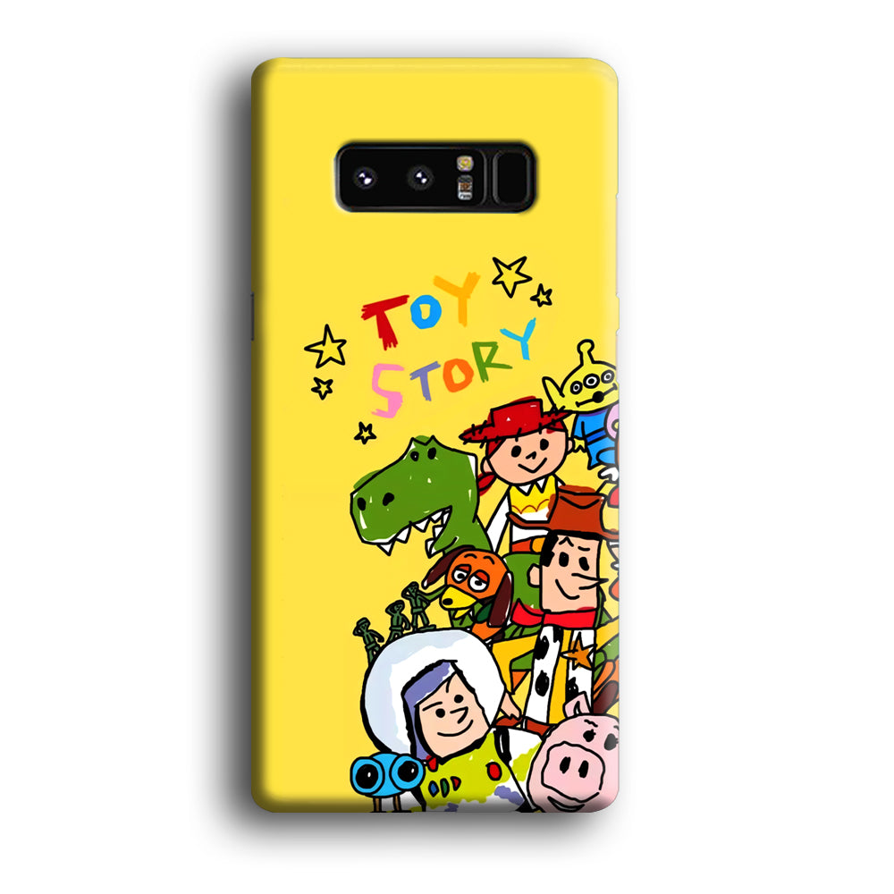 Toy Story Crayon Drawing Samsung Galaxy Note 8 Case