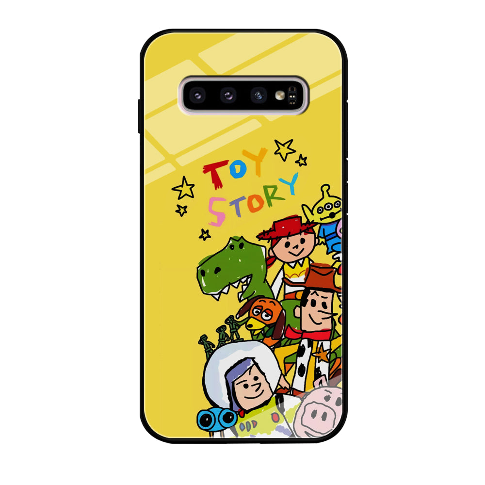Toy Story Crayon Drawing Samsung Galaxy S10 Plus Case