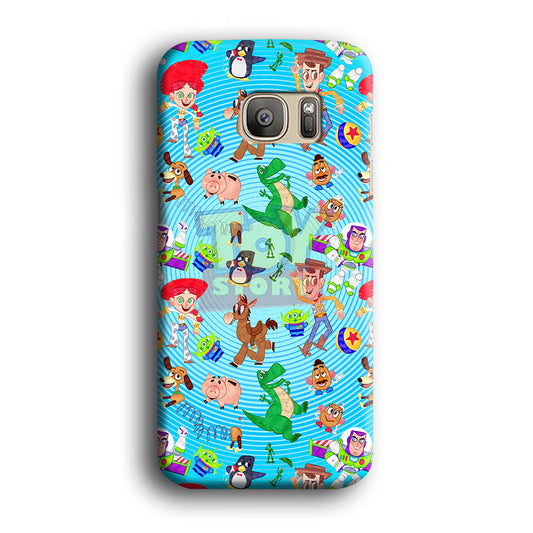 Toy Story Collage Team Mode Samsung Galaxy S7 Edge 3D Case