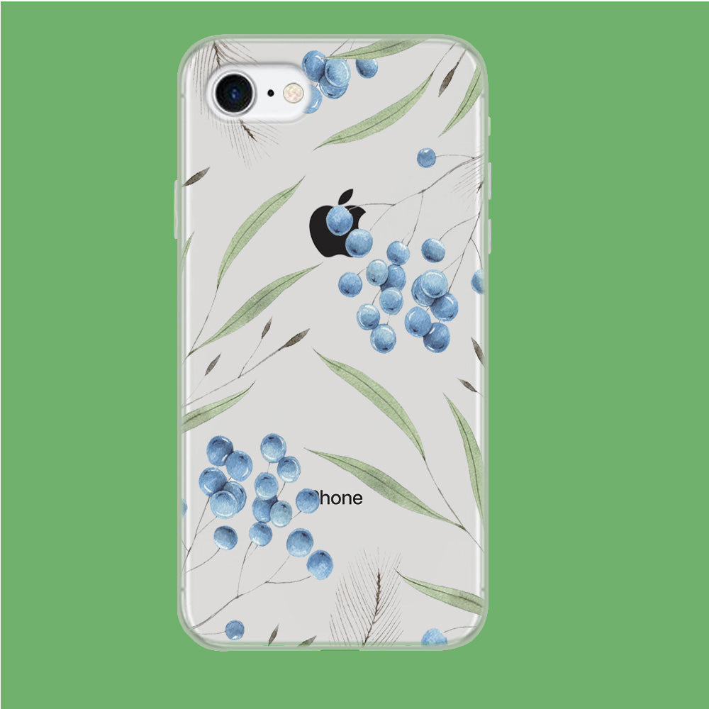 Trees and Blue Cherry iPhone 7 Clear Case