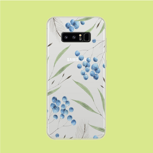 Trees and Blue Cherry Samsung Galaxy Note 8 Clear Case
