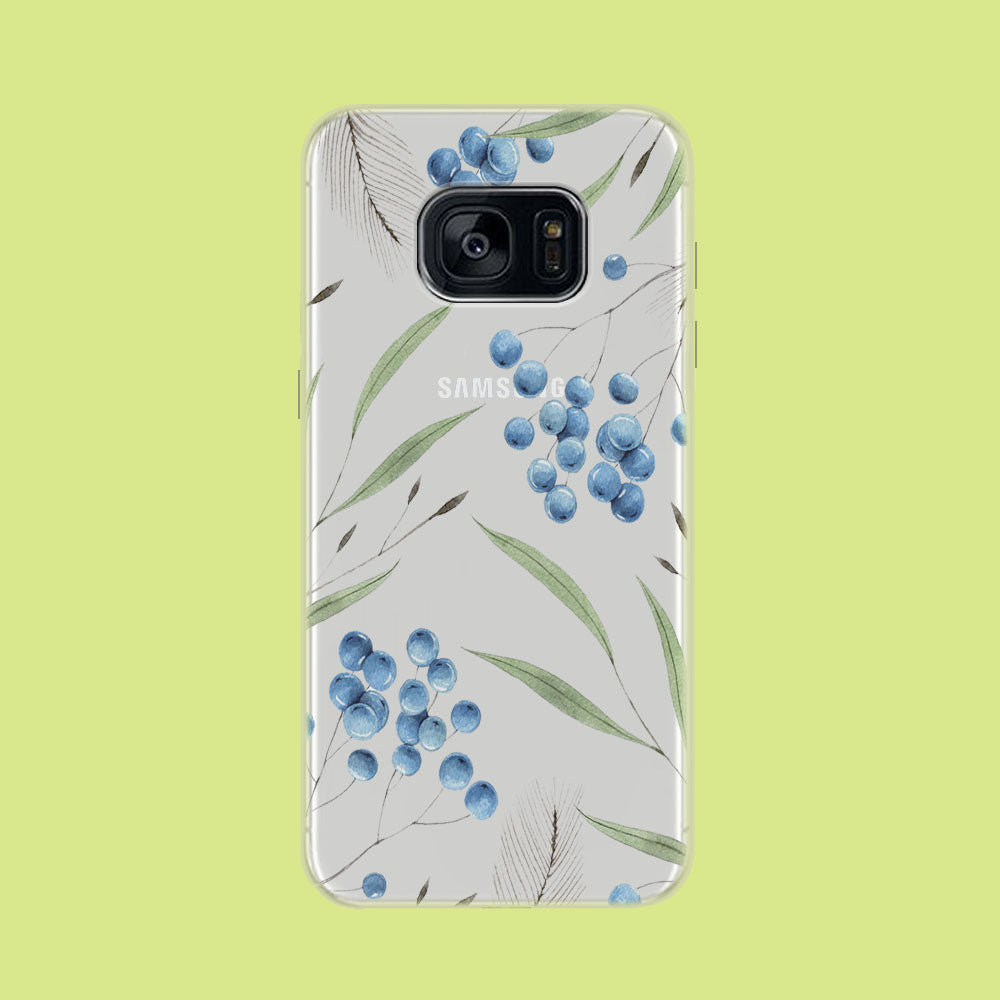 Trees and Blue Cherry Samsung Galaxy S7 Edge Clear Case