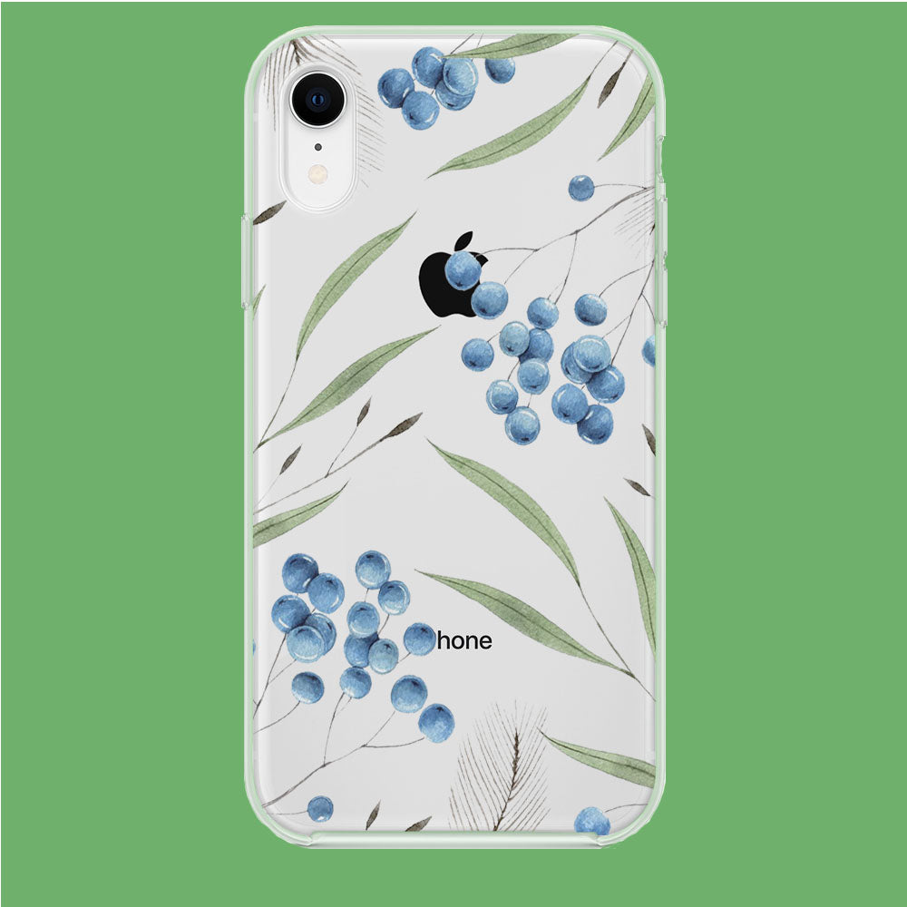 Trees and Blue Cherry iPhone XR Clear Case