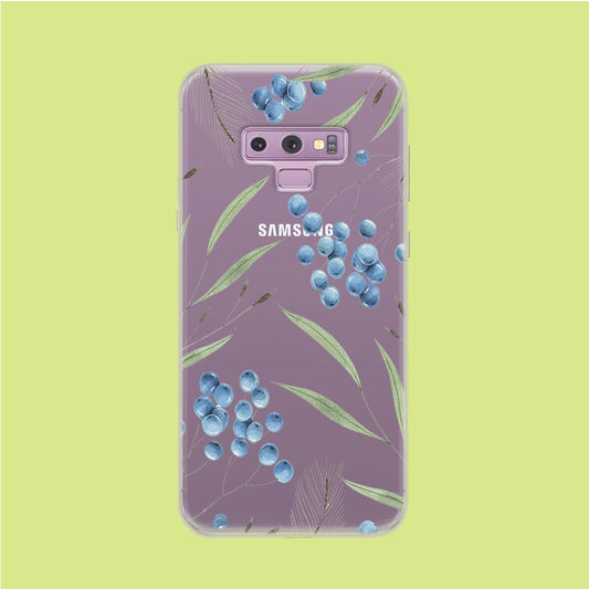 Trees and Blue Cherry Samsung Galaxy Note 9 Clear Case