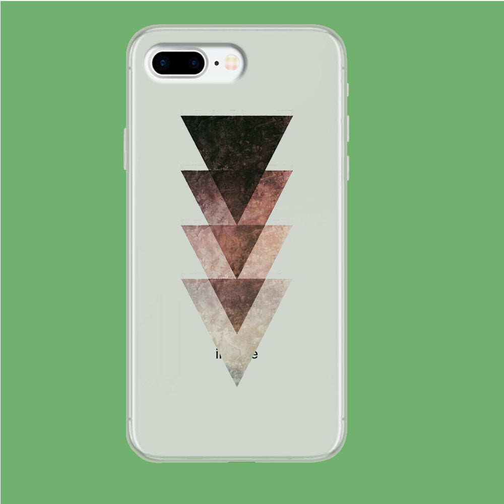 Triangle Brown Flip Down iPhone 8 Plus Clear Case