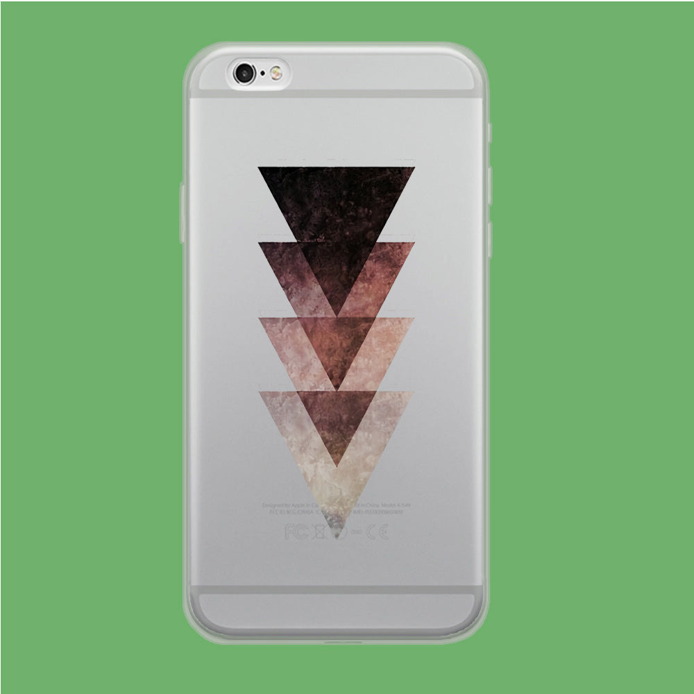 Triangle Brown Flip Down iPhone 6 Plus | iPhone 6s Plus Clear Case