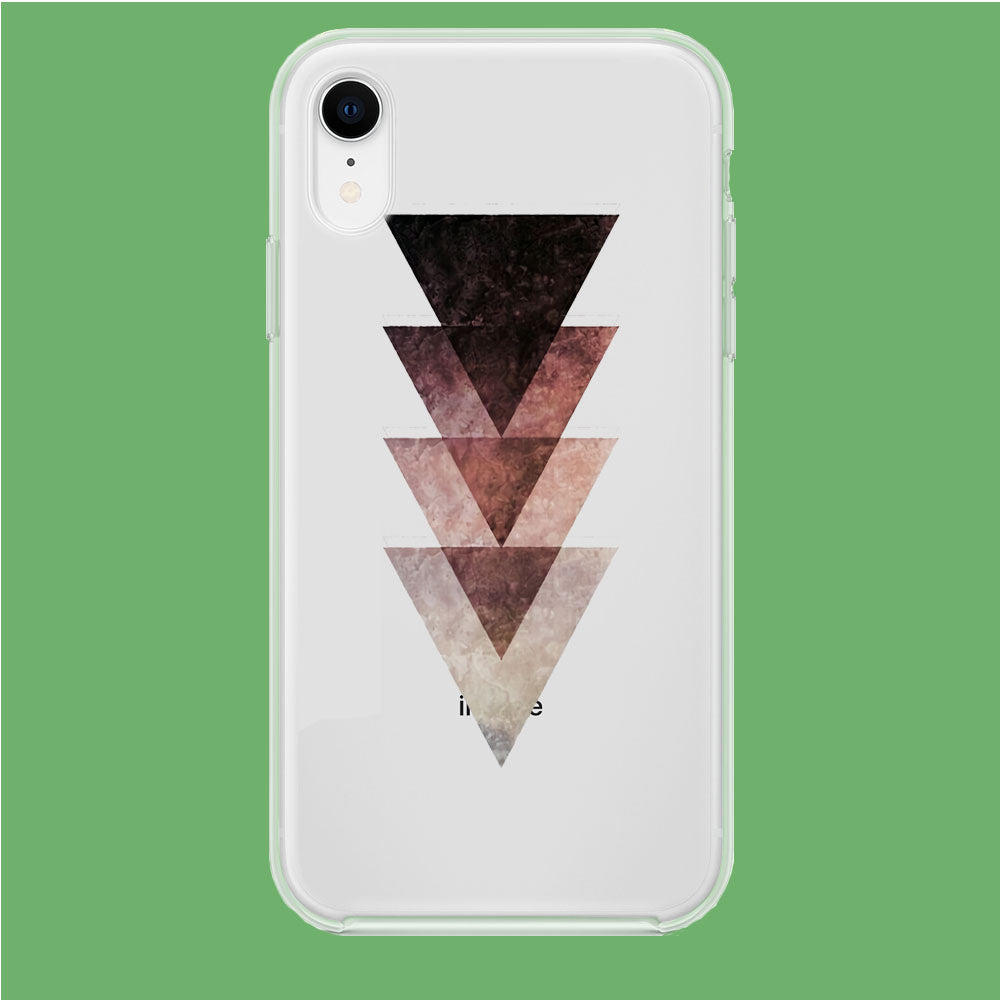 Triangle Brown Flip Down iPhone XR Clear Case