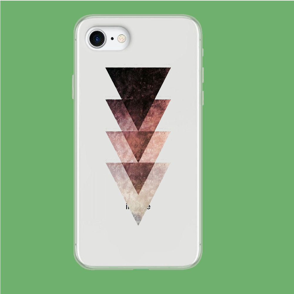 Triangle Brown Flip Down iPhone 8 Clear Case
