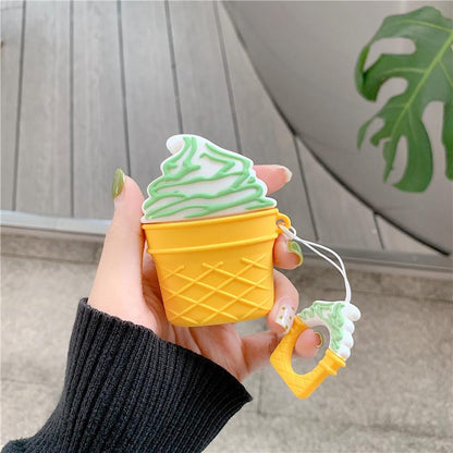 Pot Ice Cream Silicone Protective Case Cover For Apple Airpods