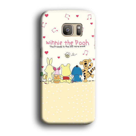 Winnie The Pooh Sing a Love Song Samsung Galaxy S7 Edge 3D Case