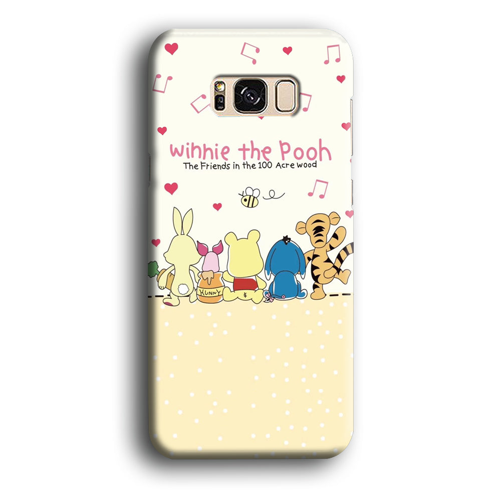 Winnie The Pooh Sing a Love Song Samsung Galaxy S8 3D Case