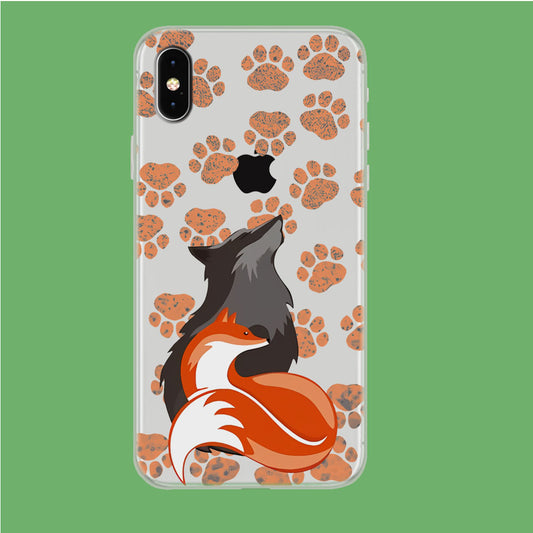 Wolf Couple iPhone Xs Max Clear Case