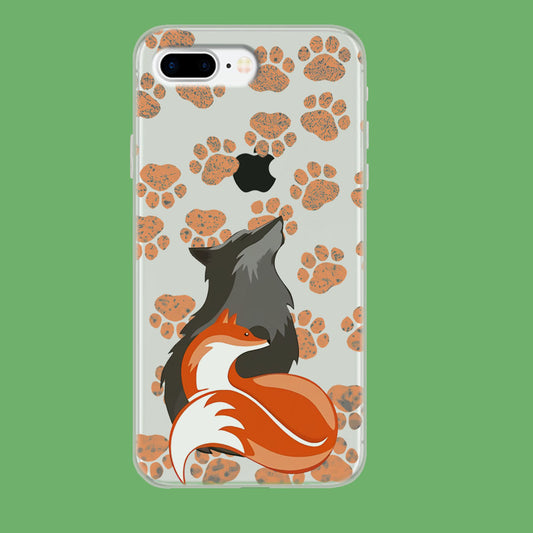 Wolf Couple iPhone 8 Plus Clear Case