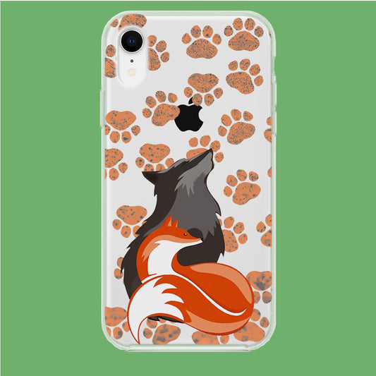 Wolf Couple iPhone XR Clear Case