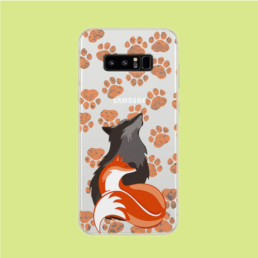 Wolf Couple Samsung Galaxy Note 8 Clear Case