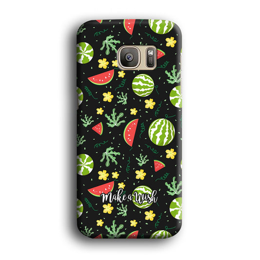 Word in Fruit Pattern 'Make a Wish' Samsung Galaxy S7 Edge 3D Case