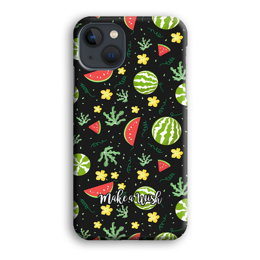 Word in Fruit Pattern 'Make a Wish' iPhone 13 3D Case