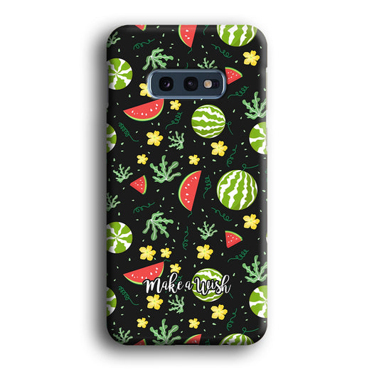 Word in Fruit Pattern 'Make a Wish' Samsung Galaxy S10E 3D Case