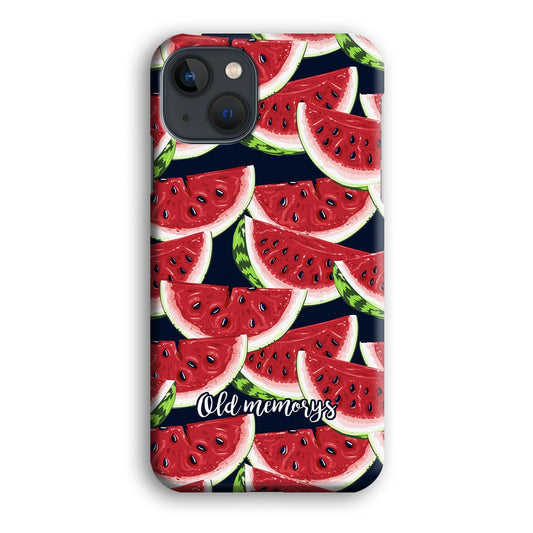 Word in Fruit Pattern 'Old Memories' iPhone 13 3D Case