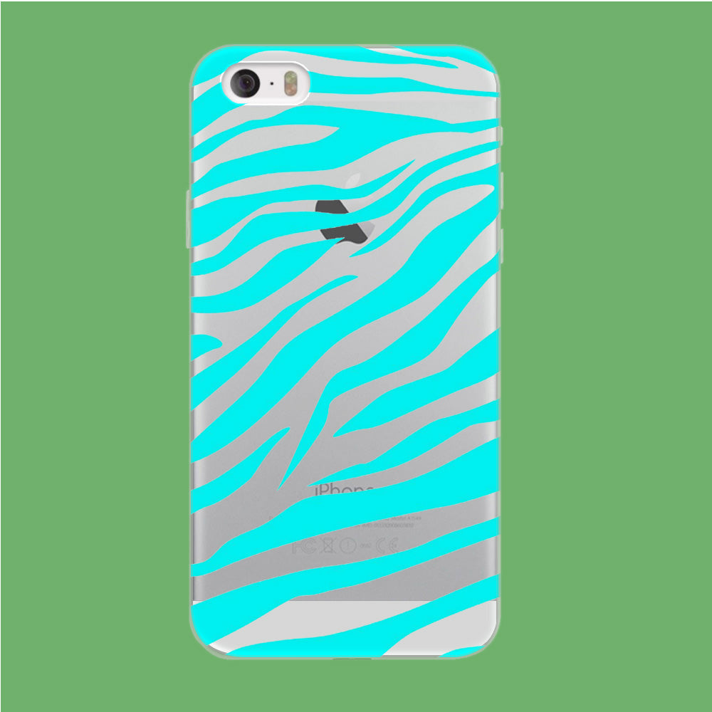 Zebra Patern Green Light iPhone 5 | 5s Clear Case
