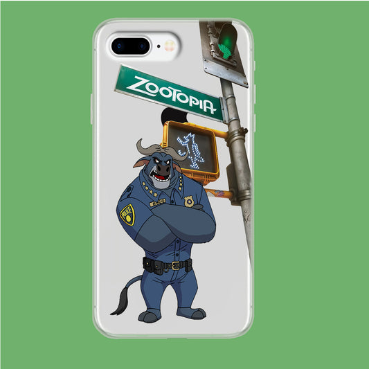 Zootopia Chief Bogo Traffic Allert iPhone 7 Plus Clear Case