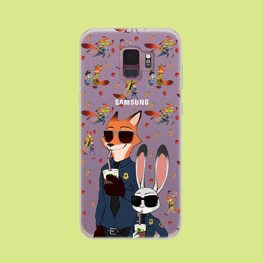 Zootopia Judy and Nick Cops Spirit Samsung Galaxy S9 Clear Case