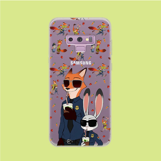 Zootopia Judy and Nick Cops Spirit Samsung Galaxy Note 9 Clear Case
